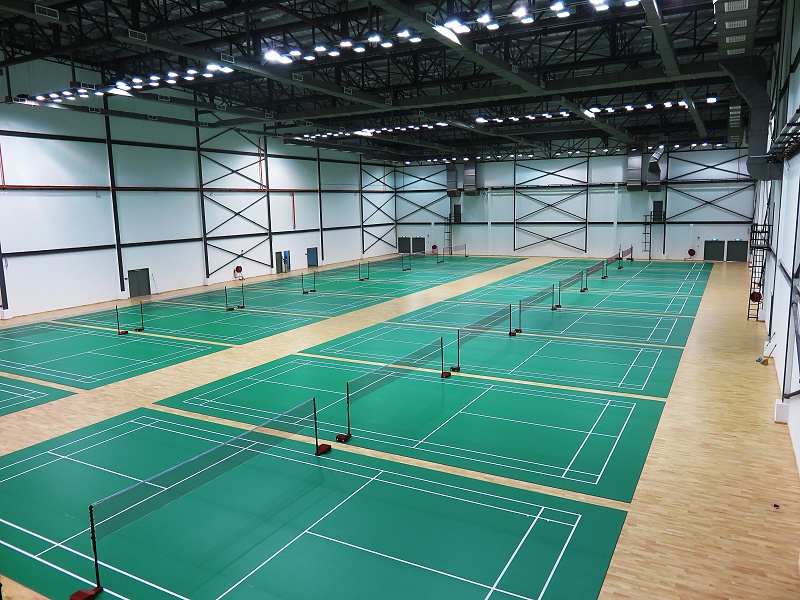 南京萊奧羽毛球館英利奧運動地板鋪設效果圖