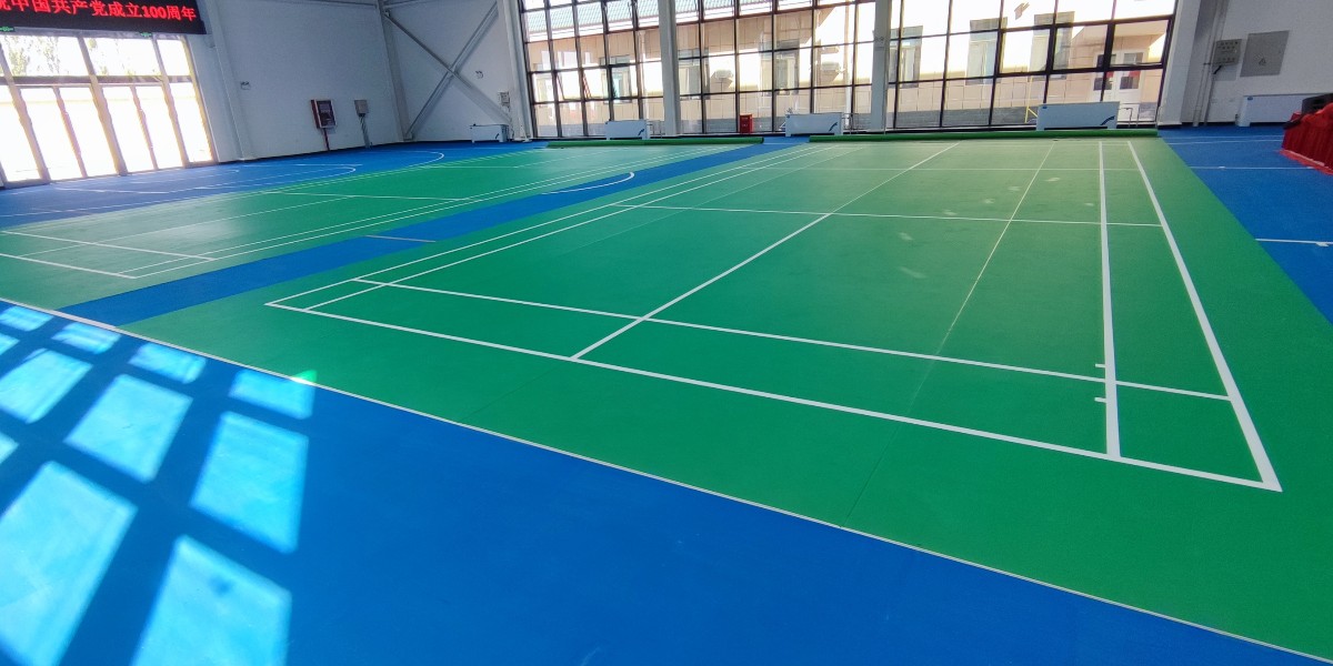 內蒙古鄂爾多斯籃球場pvc運動地板施工案例