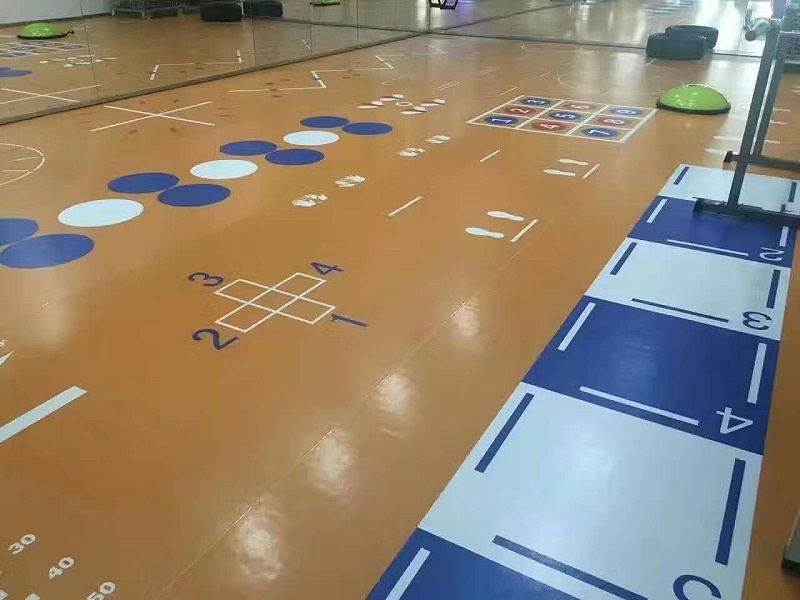 姜堰區艾萊克健身會所360定制地板鋪設效果圖2